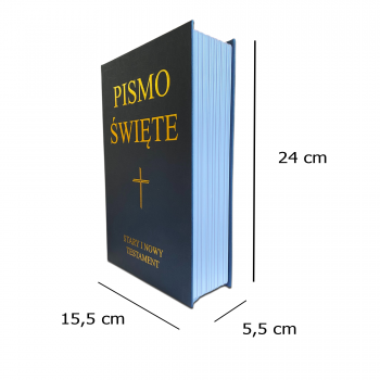 SEJF KASETKA METALOWA BIBLIA PISMO ŚWIĘTE KSIĄŻKA